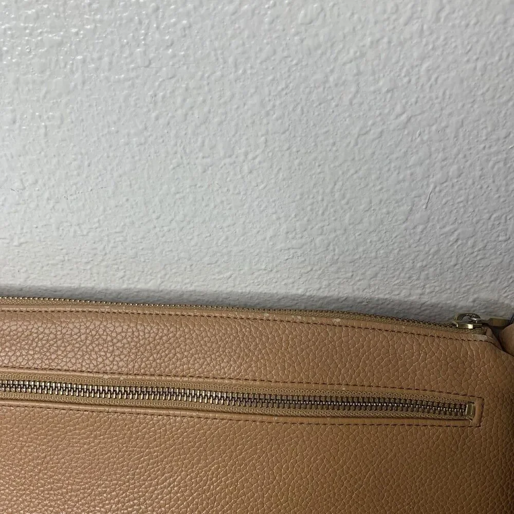 FRESHLY PICKED Women's Diaper Crossbody Shoulder Bag Tan Brown Vegan Leather